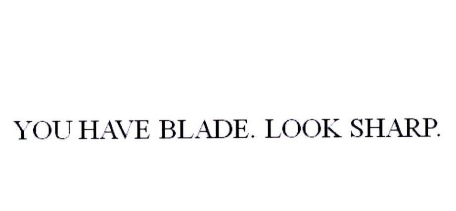 YOU HAVE BLADE. LOOK SHARP.logo
